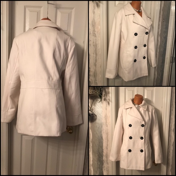 Vintage Whipped Cream DoubleBreasted Waist Coat Jacket ladies Sz2x - Picture 6 of 8